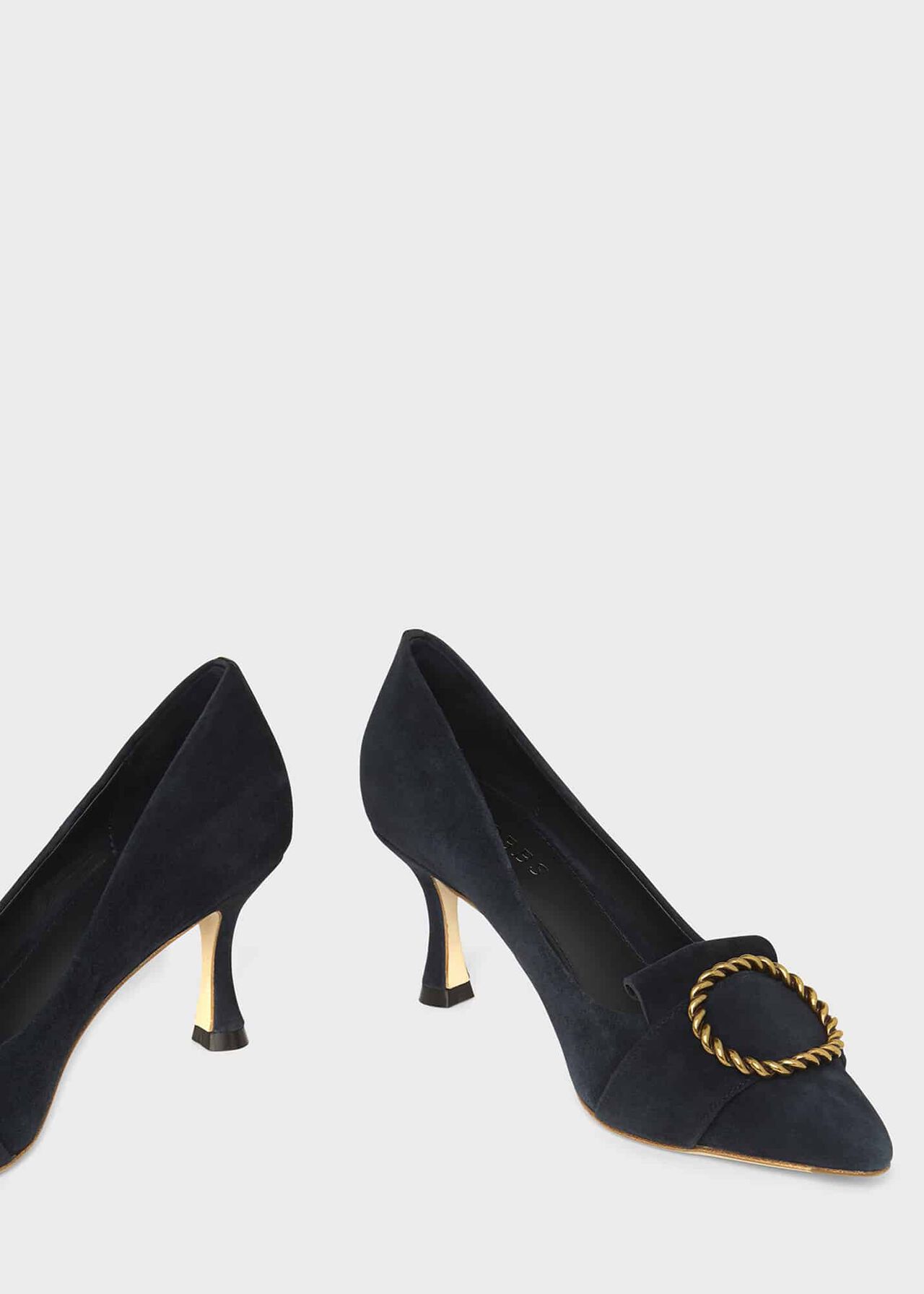 Eliza Suede Court Shoes, Navy, hi-res
