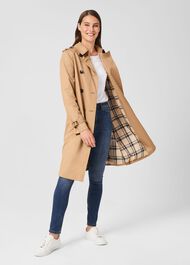 Finley Water Resistant Trench Coat, Fawn Beige, hi-res