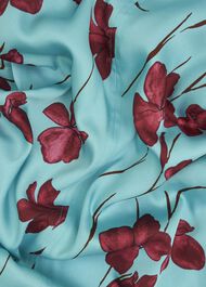 Hardwick Floral Tie Waist Dress, Blue Brown, hi-res