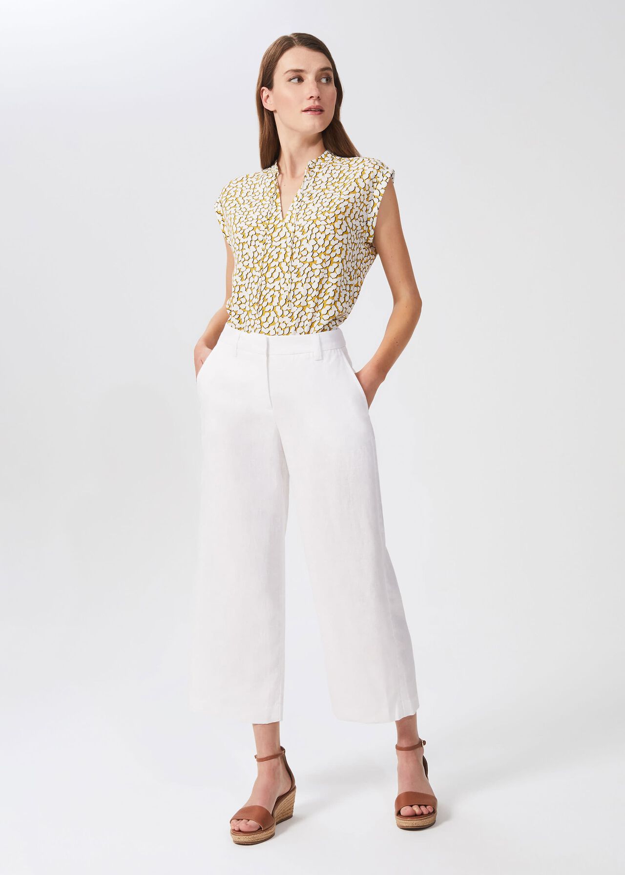 Nicole Linen Wide Leg Trousers