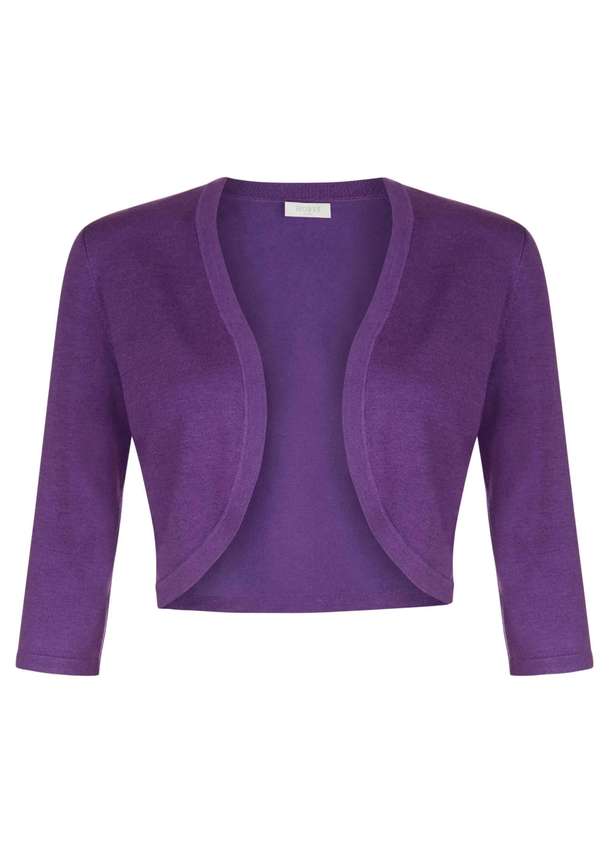 purple shrug jacket