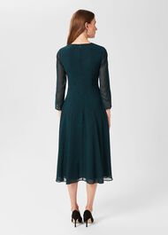 Mimi Printed Dress, Pine Green, hi-res