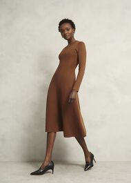 Liza Knitted Dress, Toffee, hi-res
