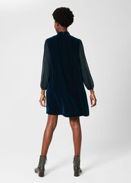 Faye Velvet Dress, Pine Green, hi-res