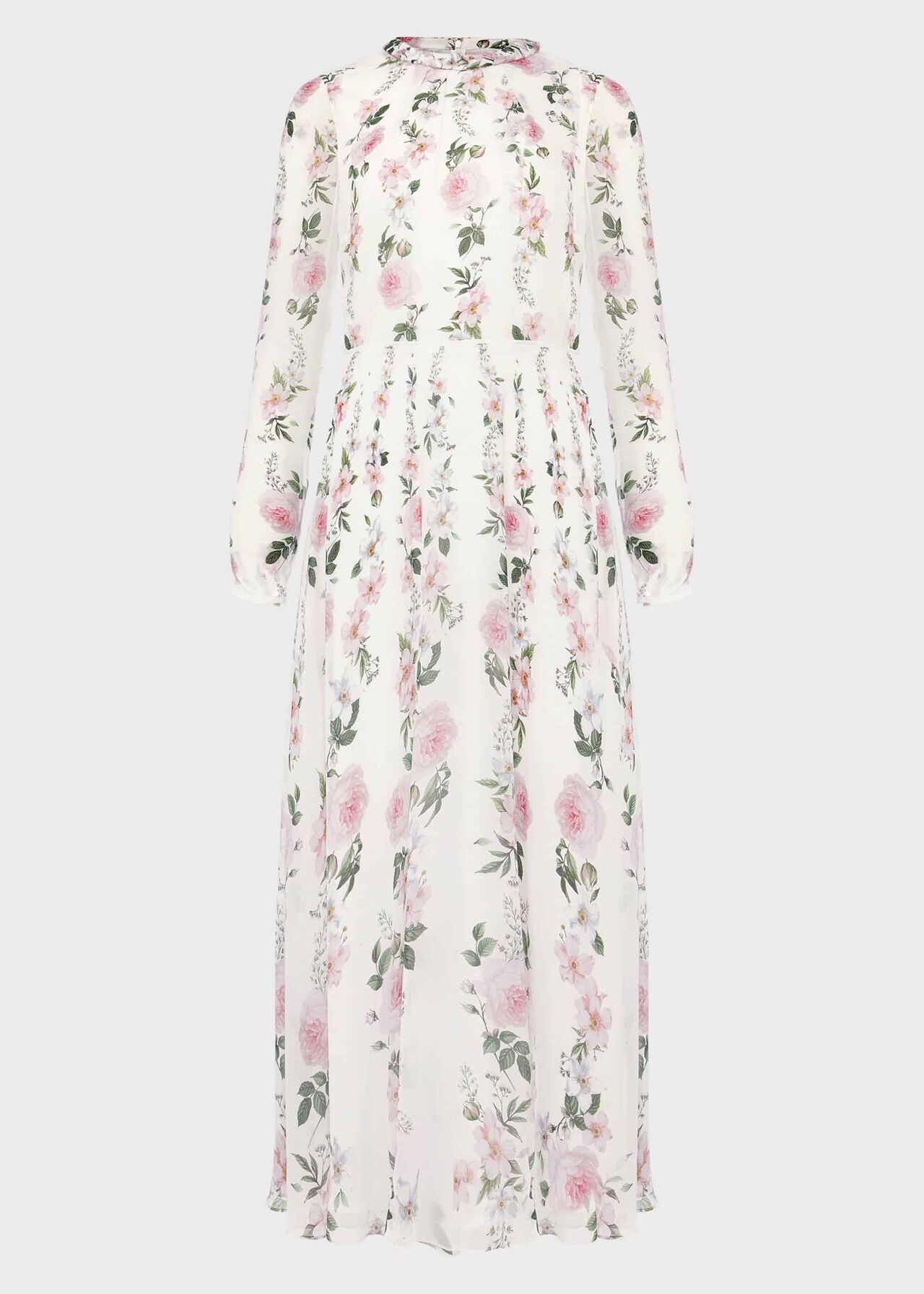 Rosabelle Silk Floral Dress Ivory Multi