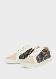 Arwen Leather Trainers, Blue Multi, hi-res