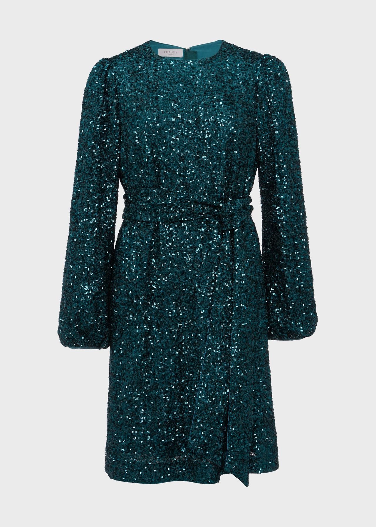 Bette Sequin Dress, Evergreen, hi-res