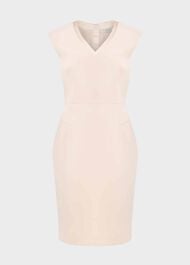 Frida V Neck Shift Dress, Pale Pink, hi-res
