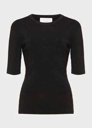 Harmon Knitted Top, Hobbs Black, hi-res