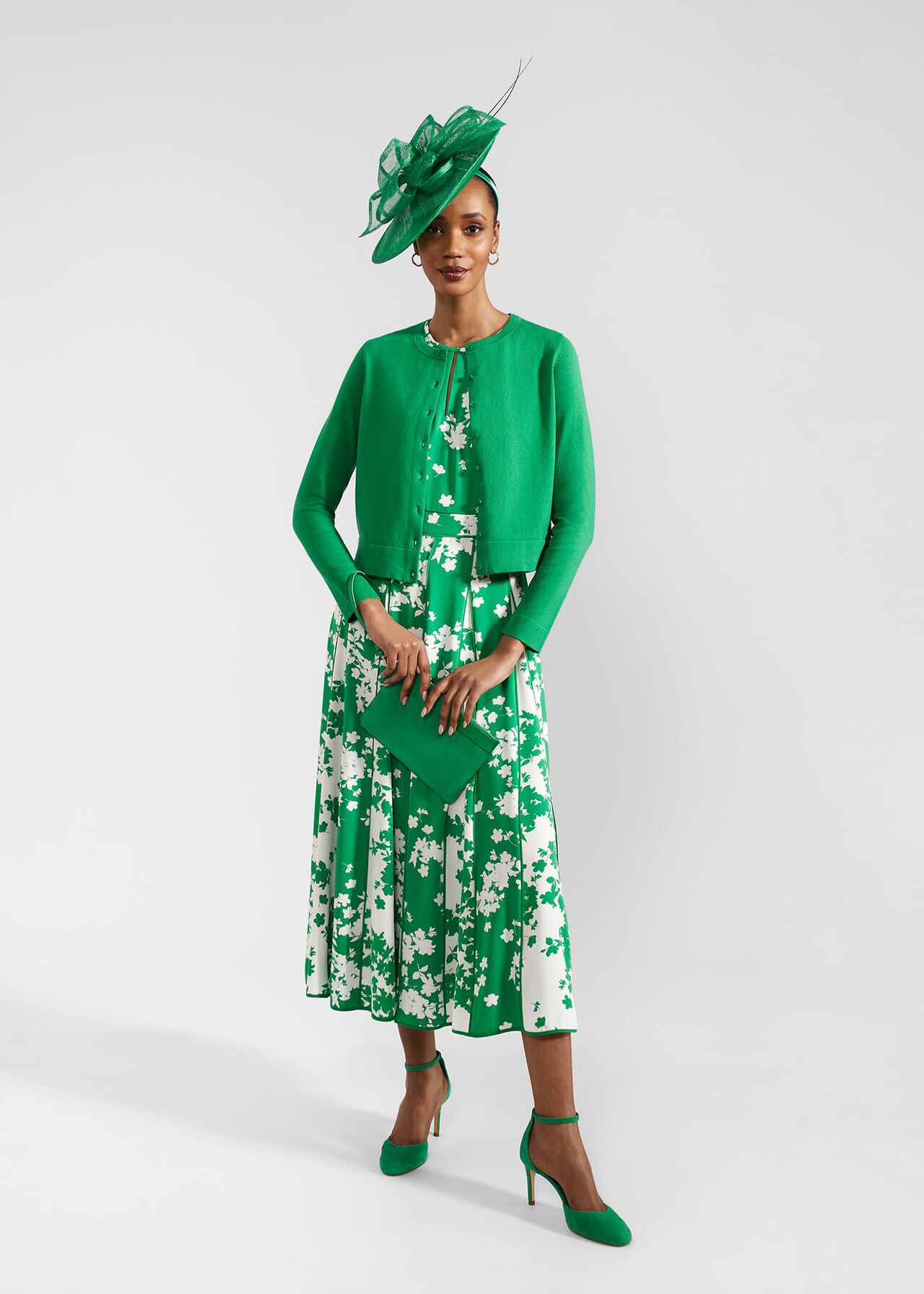 Michelle Cotton Cardigan, Cilantro Green, hi-res