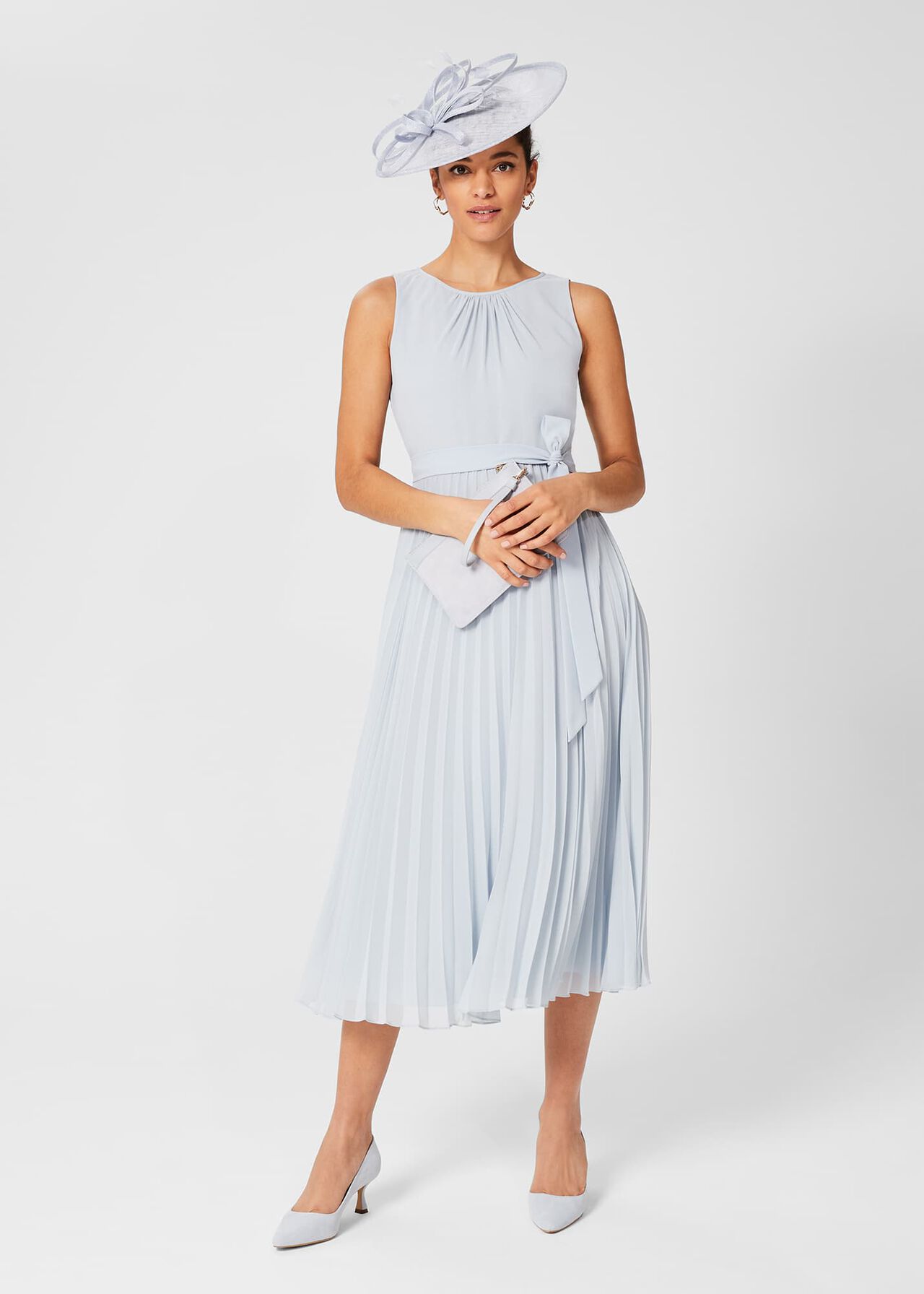 Grey Pleated Dress 