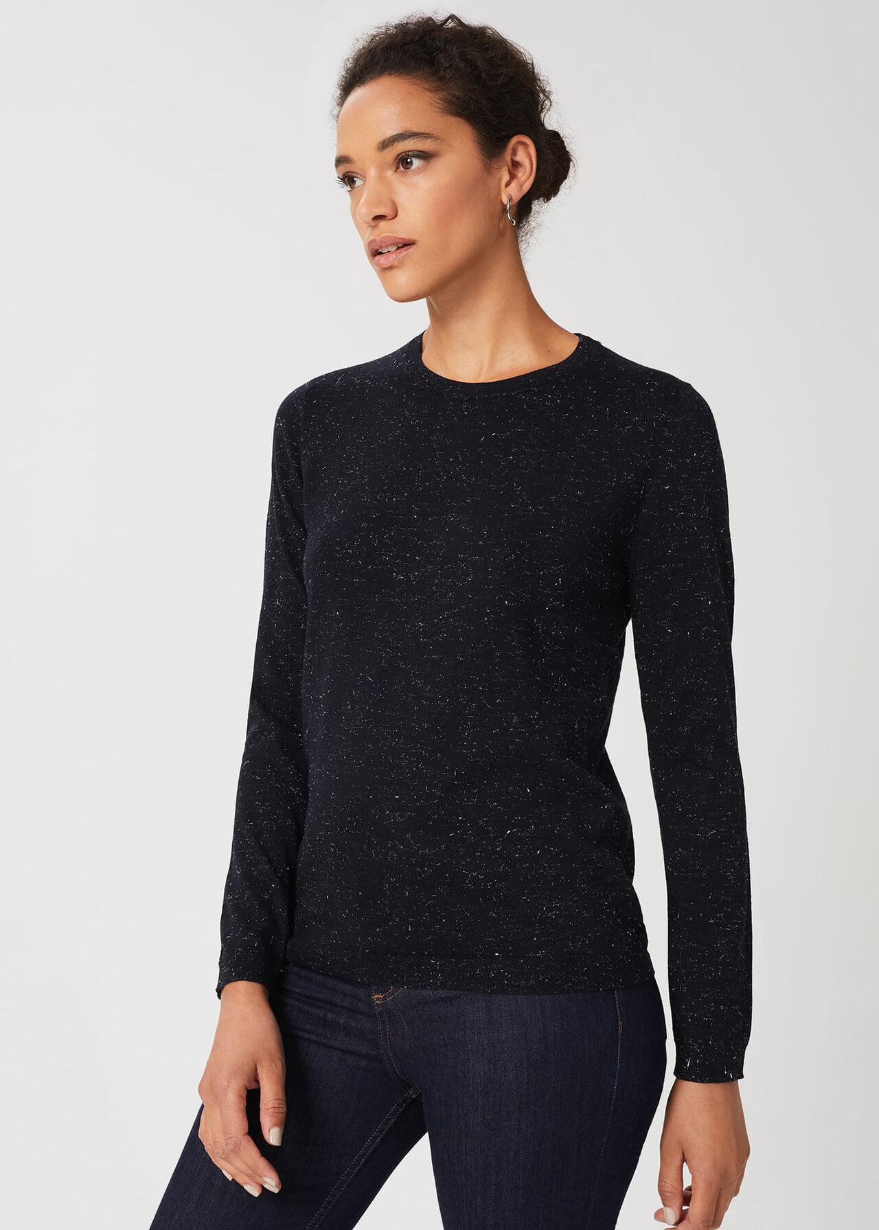 Penny Sparkle Cotton Blend Jumper Hobbs
