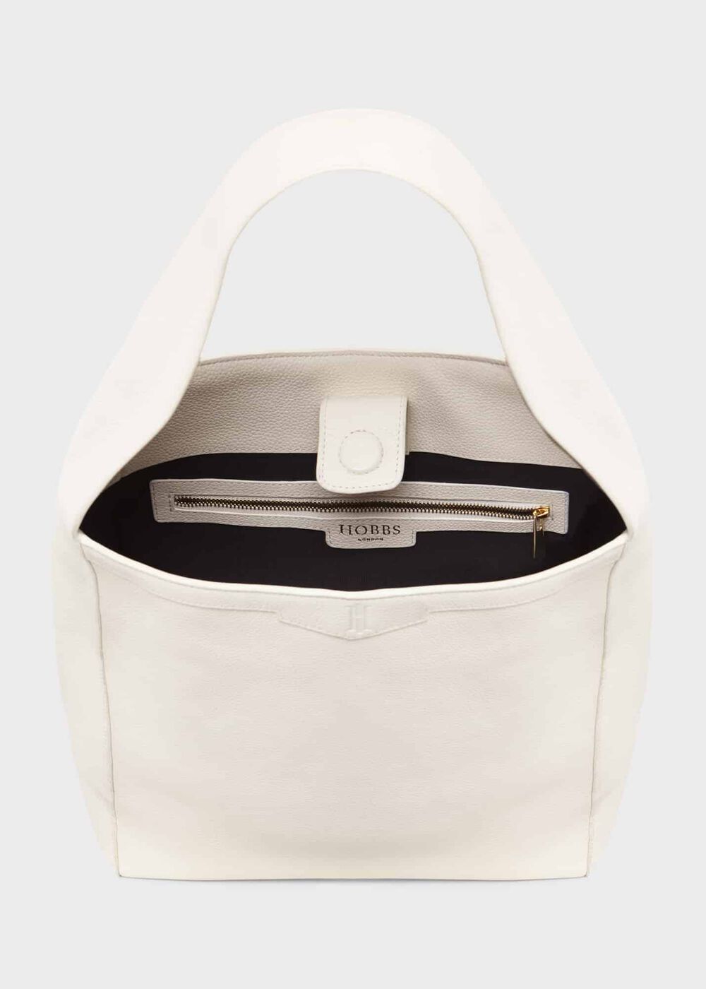 Filey Hobo Bag, White, hi-res