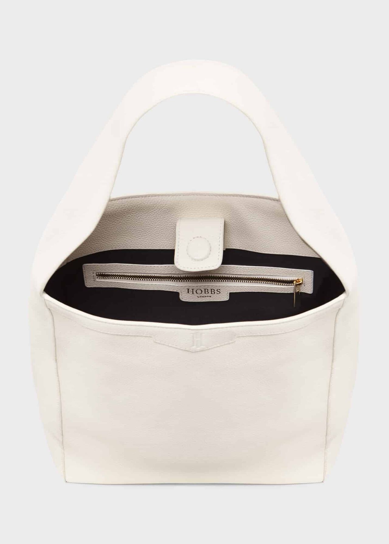 Filey Hobo Bag, White, hi-res