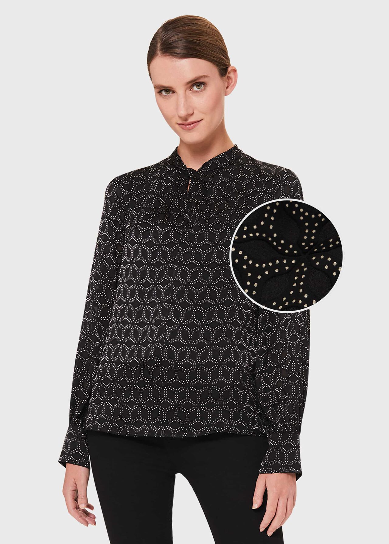 Karina Pleated Blouse - Black main image 0