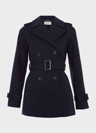 Shea Shower Resistant Trench Coat, Navy, hi-res