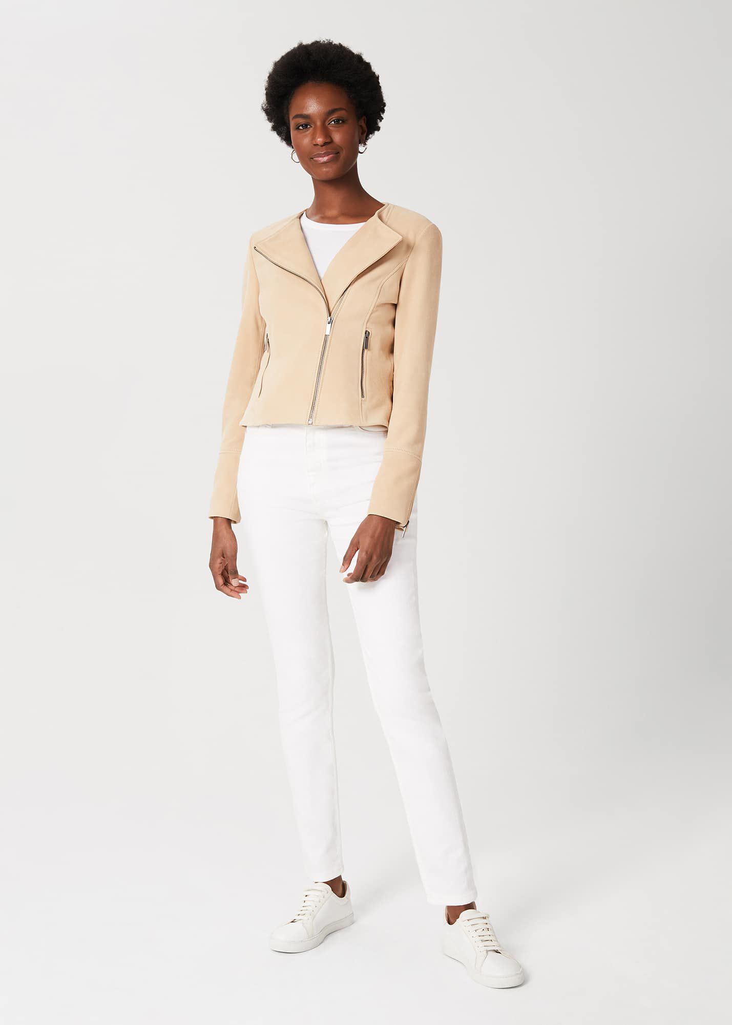 Suede fabric clearance jacket