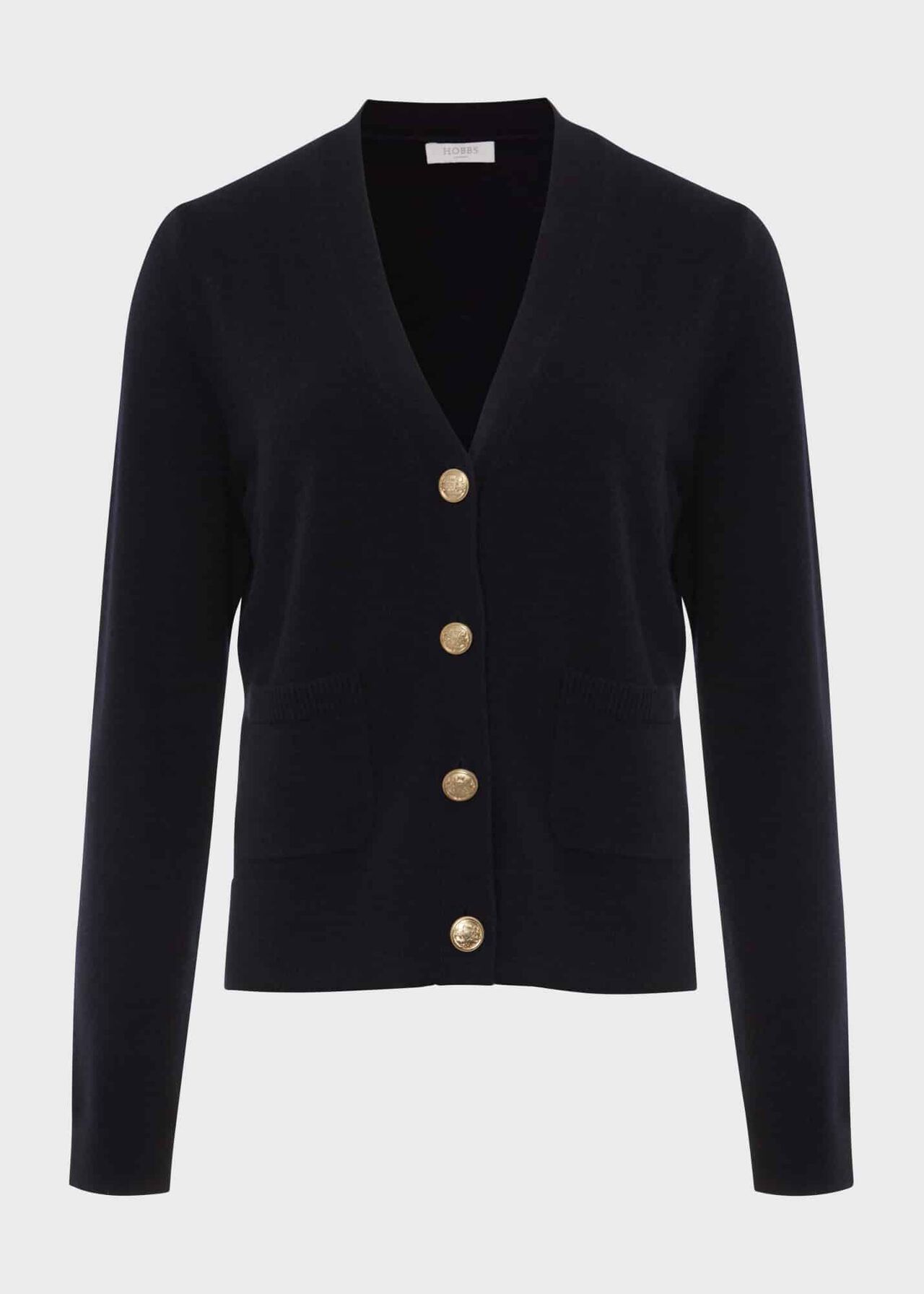 Briony Cardigan With Cashmere, Navy, hi-res