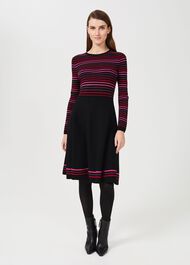 Gigi Knitted Dress, Black Multi, hi-res