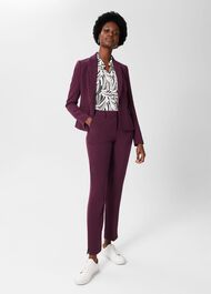 Adelia Tapered Trouser, Deep Plum, hi-res