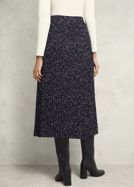 Teia Pleated Skirt, Black Multi, hi-res