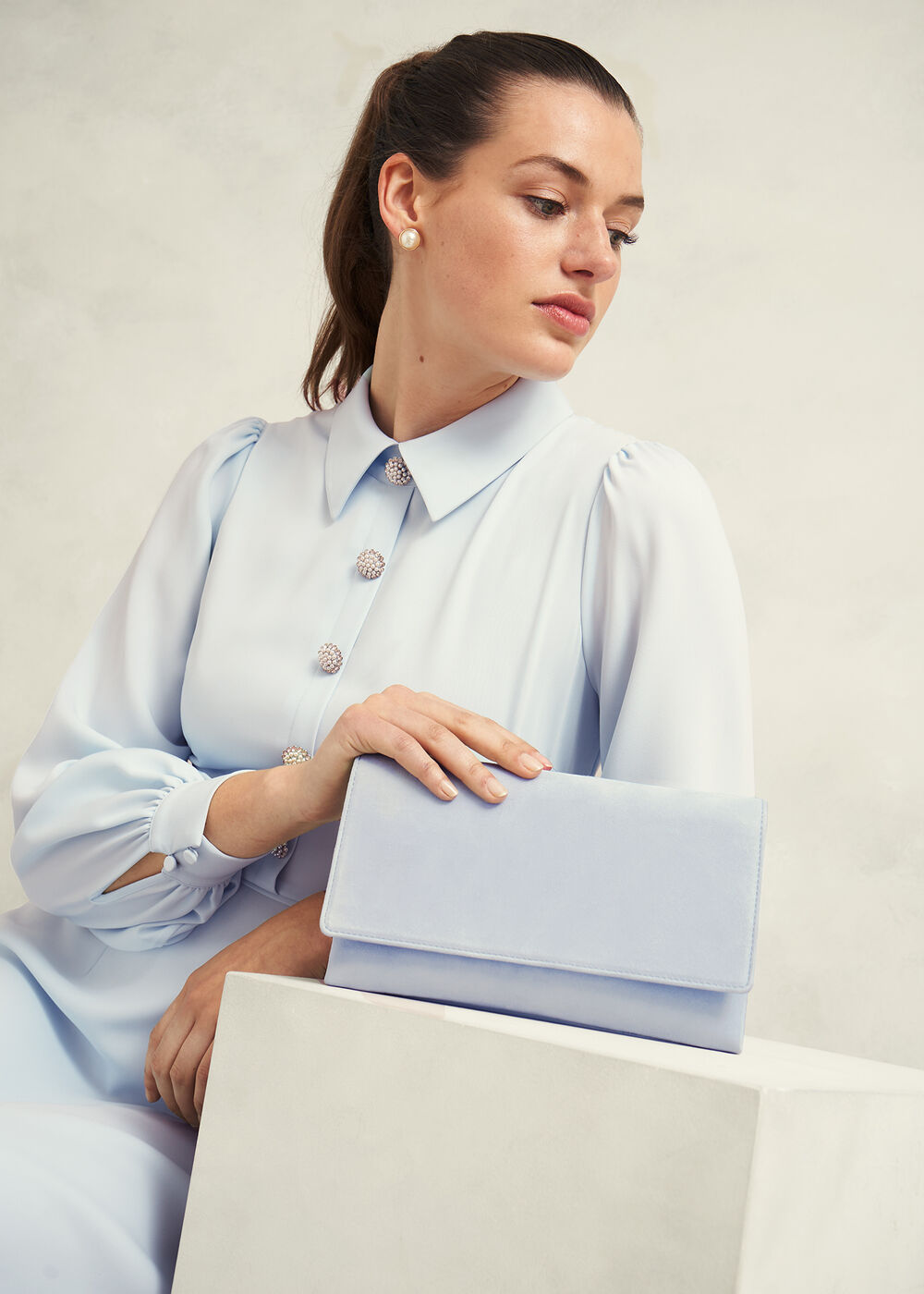 Renata Clutch, Pale Blue, hi-res