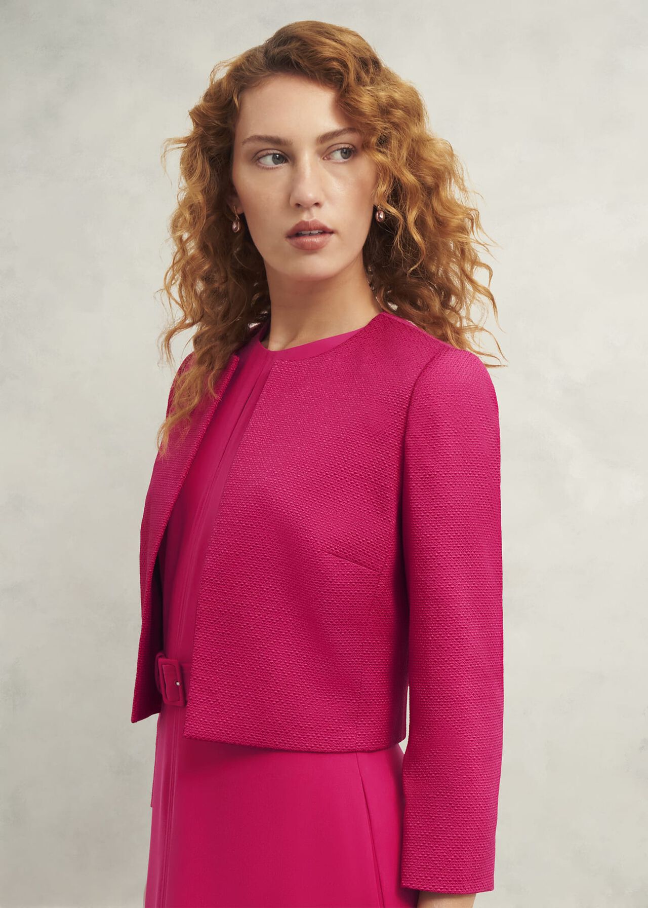 Elize Textured Jacket, Zinnia Pink, hi-res