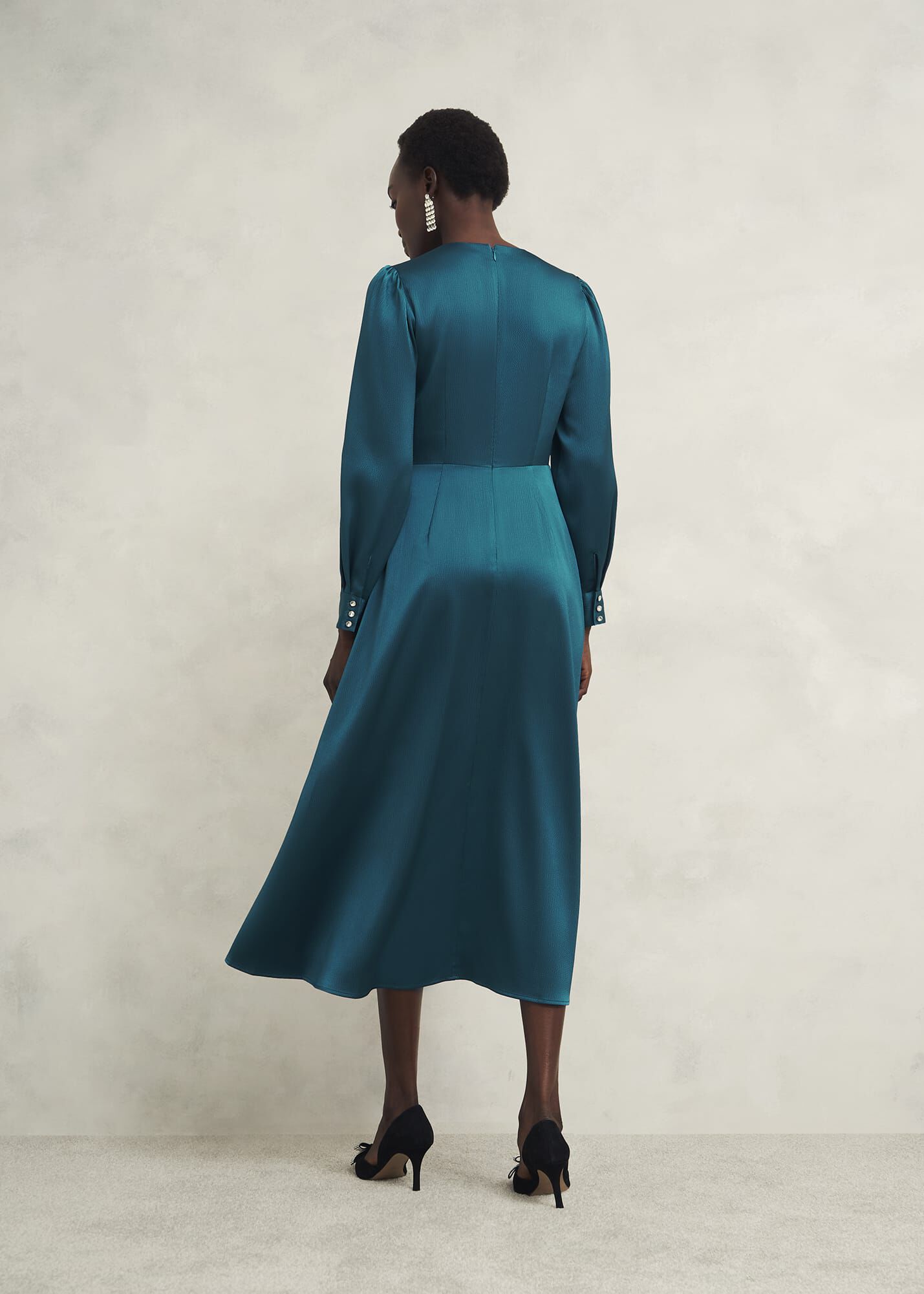 kyoplan / Side Bow Vintage Twill Dress