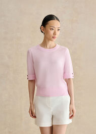 Leanne Knitted Top, Wysteria Pink, hi-res