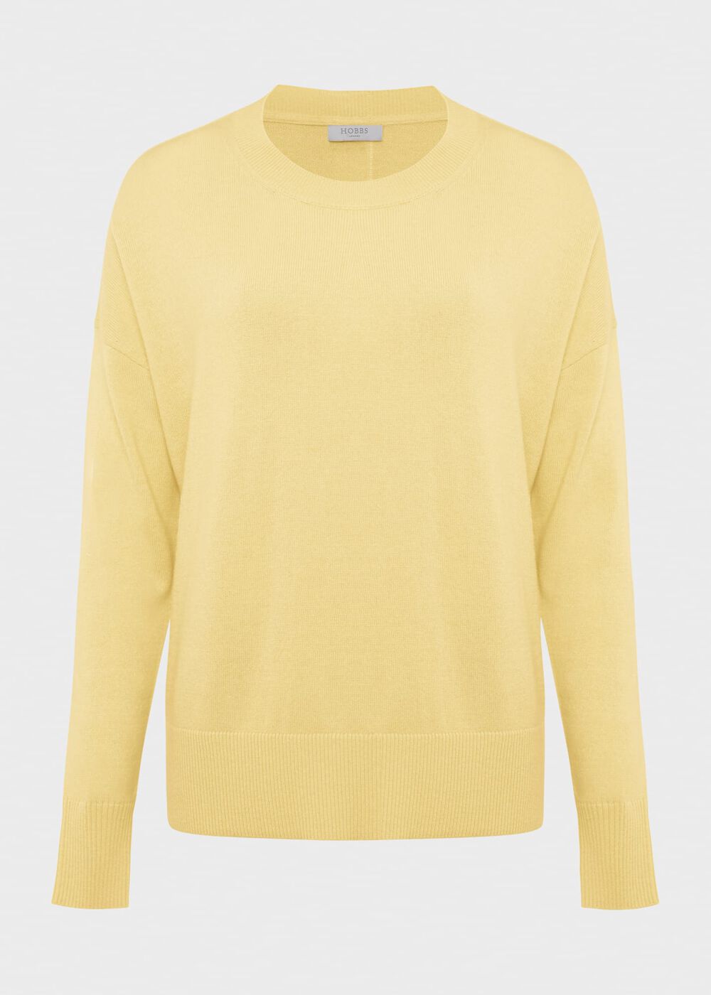 Lydia Button Jumper With Cashmere, Lemon Zest, hi-res