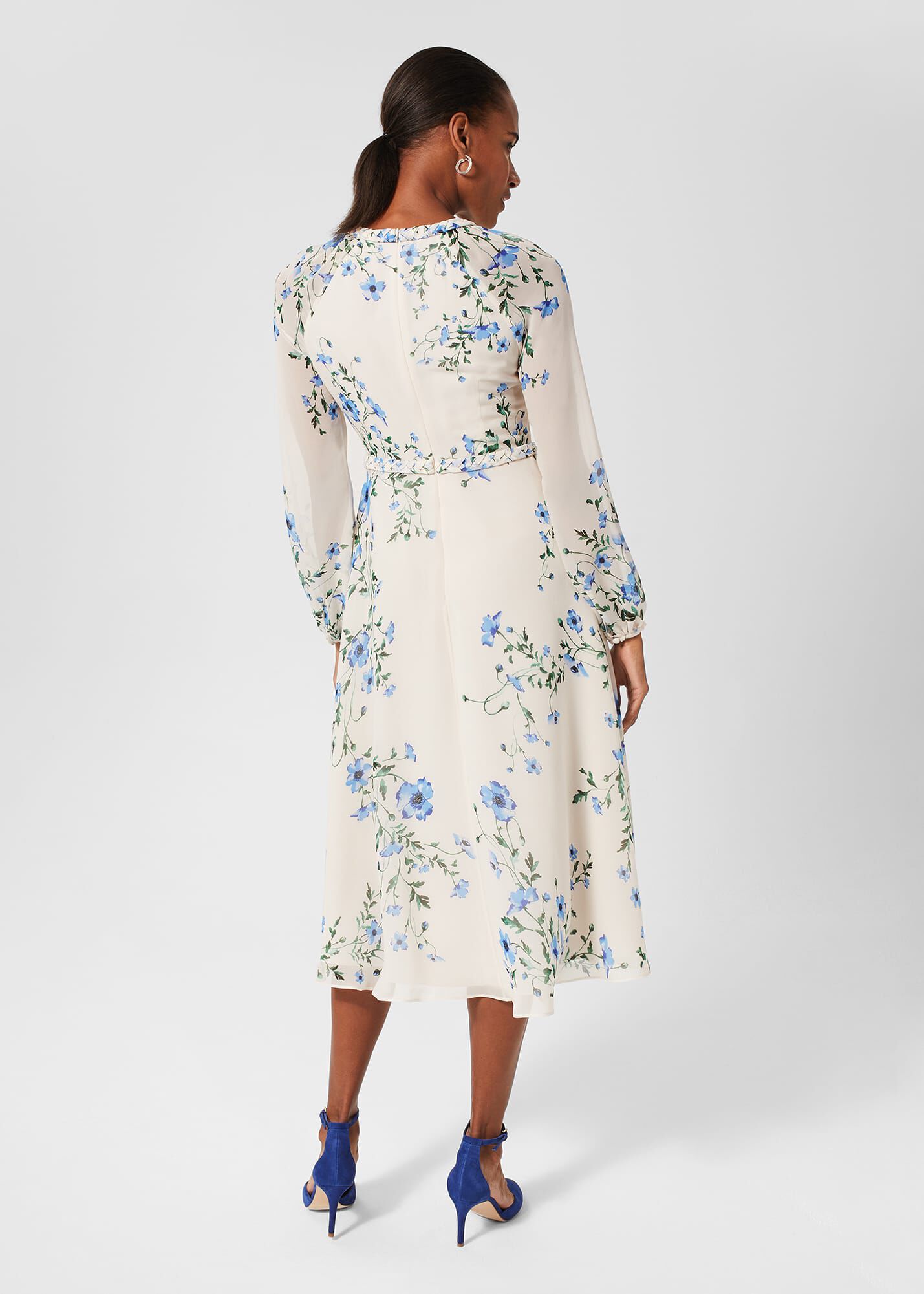 Cream dress clearance with flowers