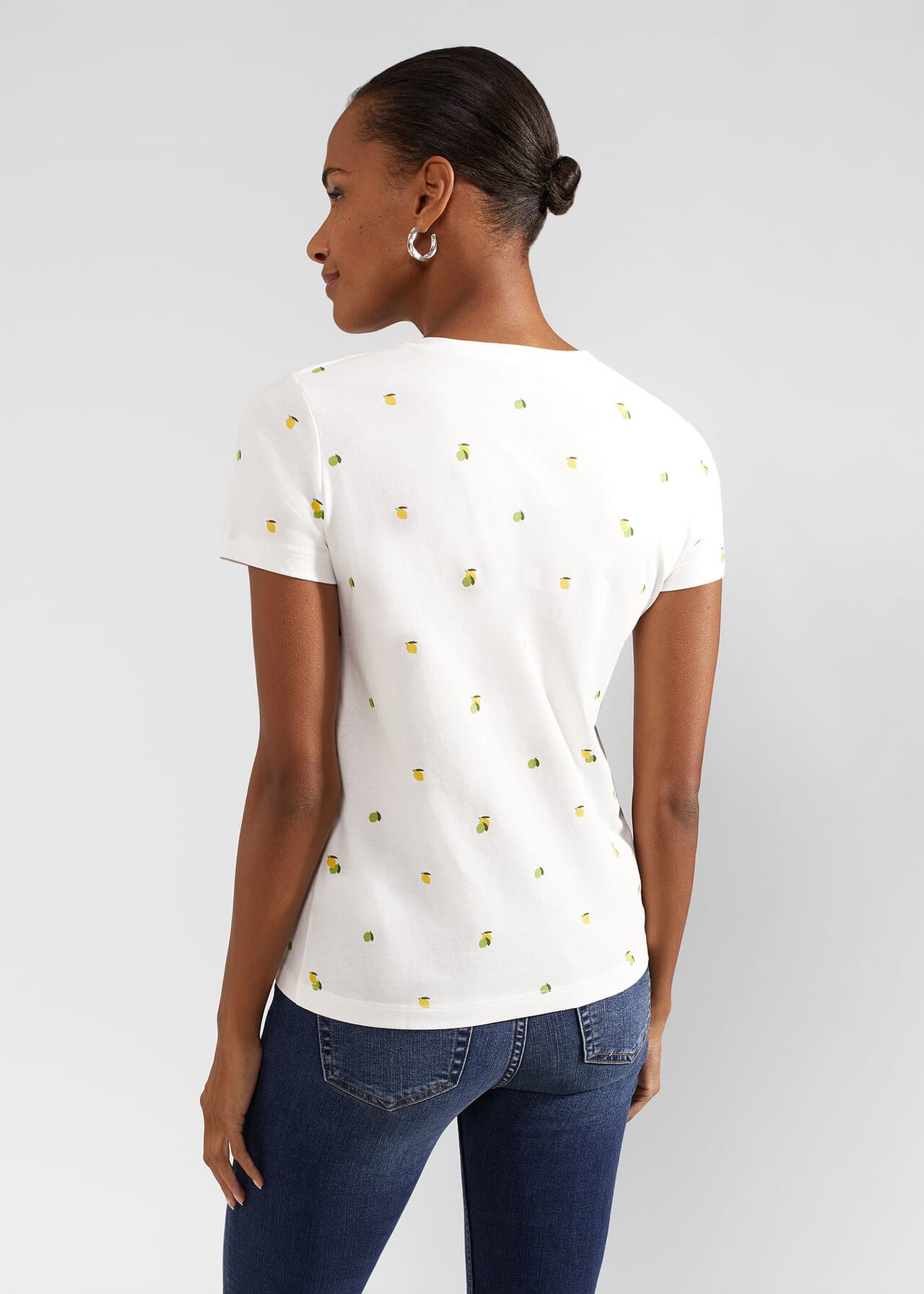 Pixie Printed T-Shirt, White Yellow, hi-res