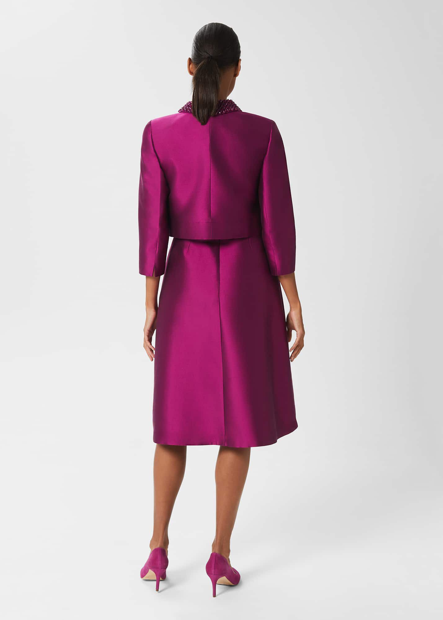 Purple dress hot sale and jacket