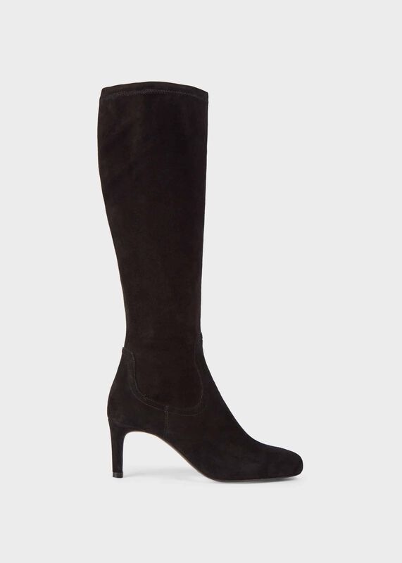 Lizzie Suede Stretch Knee High Boots