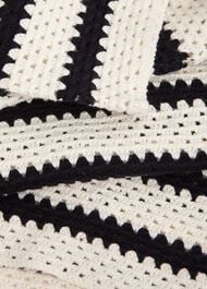 Prue Cotton Textured Jumper, Ivory Navy, hi-res