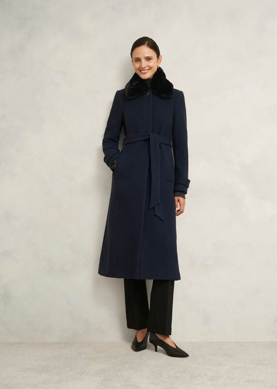 Petite Celeste Wool Blend Coat