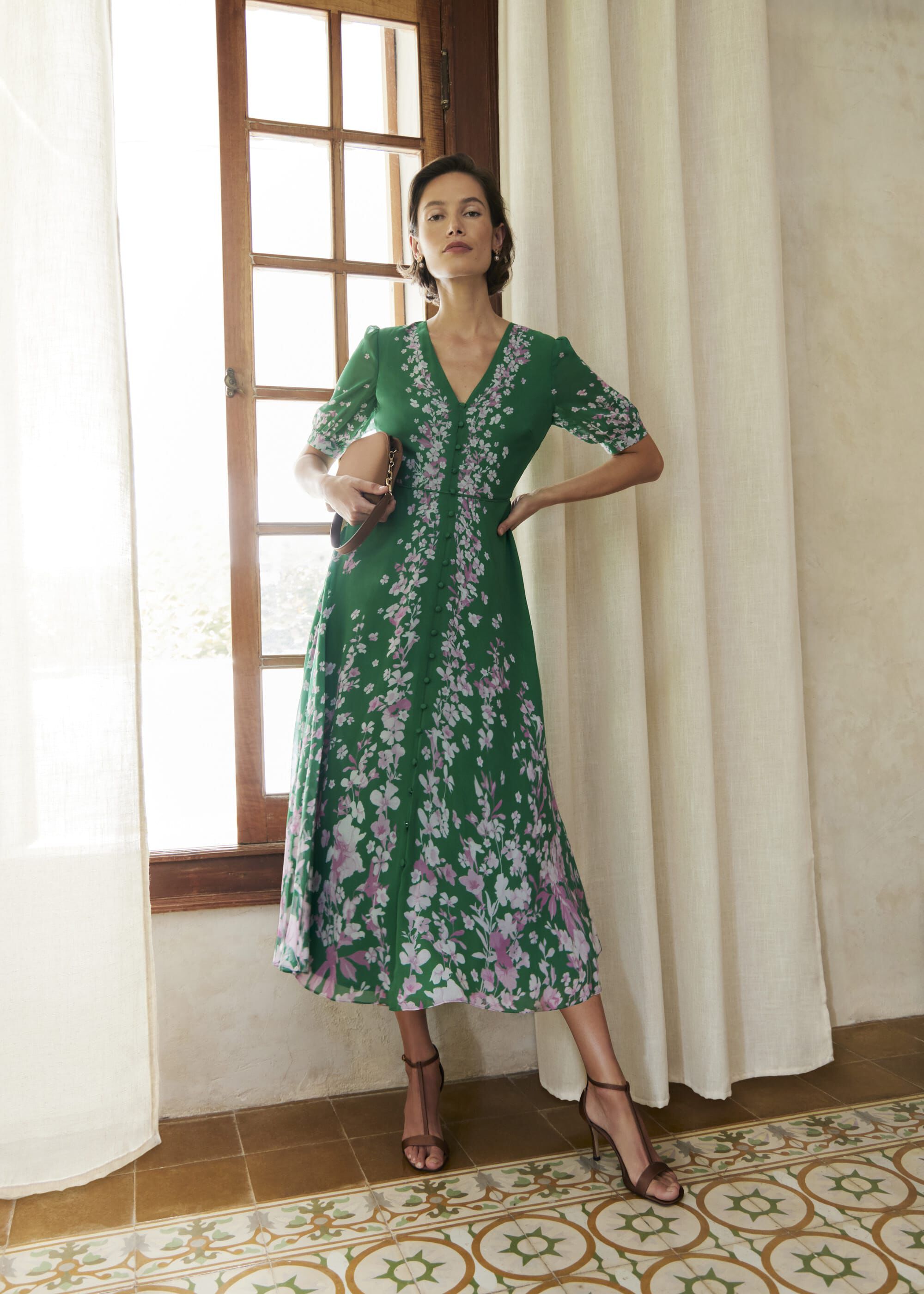 【関税なし】HOBBS ホッブス ana シルク 花柄 ドレス Ana Silk Dress Outfit |