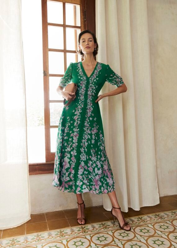 Ana Silk Floral Dress
