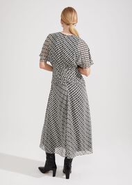 Tegan Silk Dress, Ivory Multi, hi-res