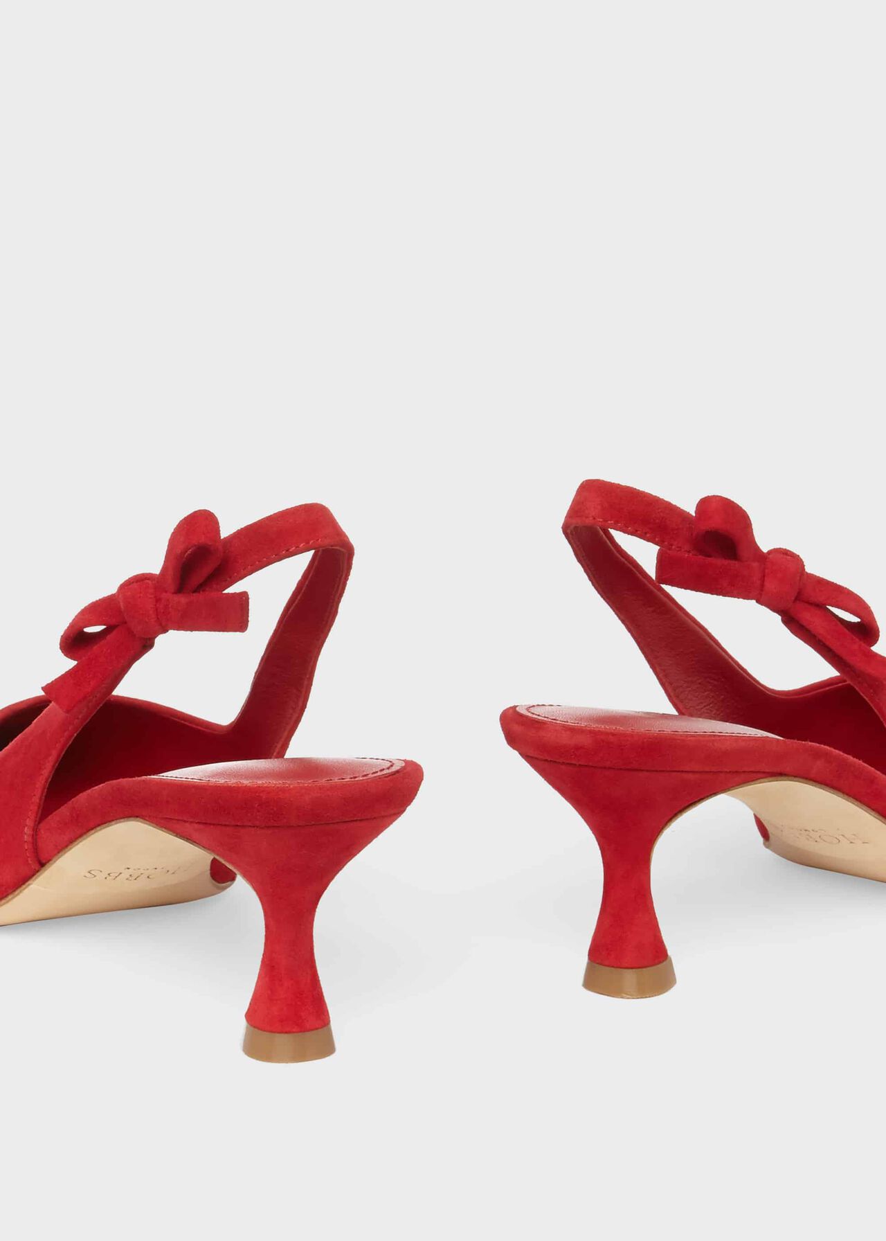 Julia Suede Slingback Shoes, Poppy Red, hi-res