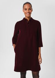 Velvet Marciella Dress, Wine Red, hi-res
