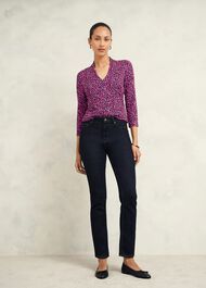 Aimee Printed Top, Pink Multi, hi-res