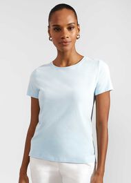 Pixie Cotton T-Shirt, Mineral Blue, hi-res