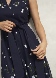 Petite Aria Dress, Midnight Blue, hi-res