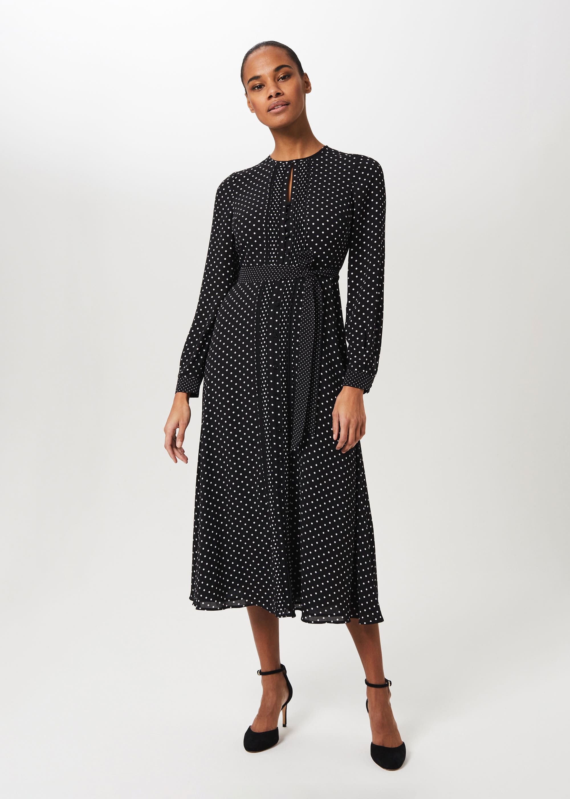 Hobbs black shirt dress