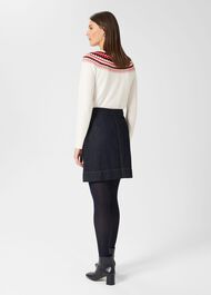 Ami Denim Mini Skirt, Dark Indigo, hi-res