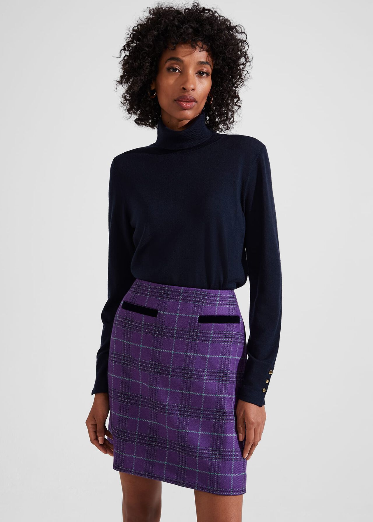Ruthie Wool Skirt, Purple Multi, hi-res