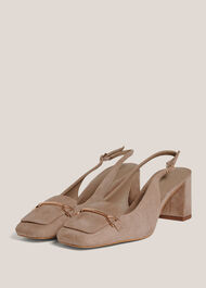 Jaida Suede Slingbacks, Mushroom, hi-res