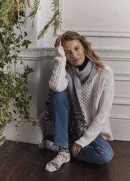 Deanna Fairisle Scarf, Grey Multi, hi-res