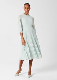 Sophia Fit And Flare Dress, Sage Green, hi-res